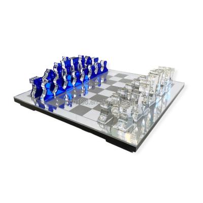 China Eco-Friendly Custom Game Figures Chess Board Game Acrylic Centerpieces Ajedrez Tabletop Chess Sets For Kid en venta