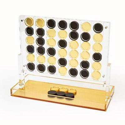 China Wholesale Custom Black Pink Giant Borad Game Pieces Lucite Connect Four Kitchen Toys Outdoor Acrylic Connect 4 Game For Kids for sale