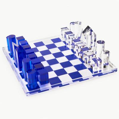 Китай Multifunctional Deluxe Acrylic Blue Chess Board Table Top Lucite Perspex Chess Board продается