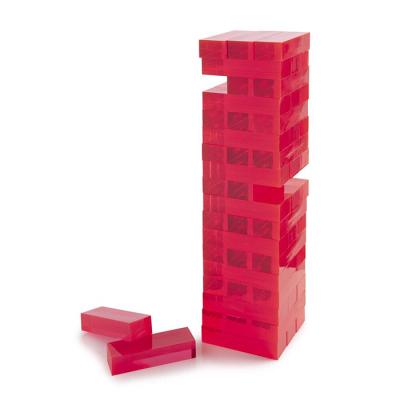 China 54pcs Multifunctional Acrylic Tumbling Tower Block Custom Design Color Plexiglass Stacking Tower Game Block for sale