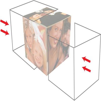 中国 Durable Acrylic Cube Photo Frame Square Plastic Picture Frame 販売のため