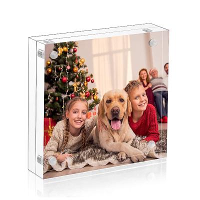 China Mirrored Photo Frames Customed Wholesale Customed Wooden Double Sided Magnetic Double Sided Home Magnetic Modern Clear Desktop Picture Picture Frame Acrylic for sale