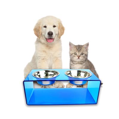 中国 Sustainable Fancy Acrylic Feeding Food And Water Bowls For Small Dogs And Cats 販売のため