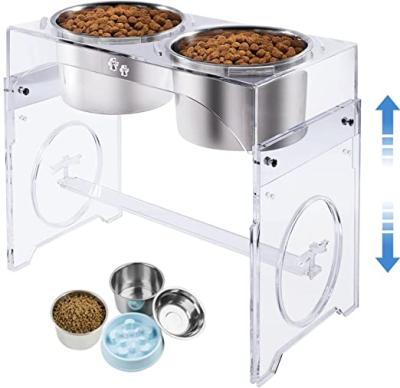 中国 Sustainable Dog Bowl For Any Size Dog Cat Food Feeder With Stainless Steel Bowl 1 Slow Raised Dog High Feeder 販売のため