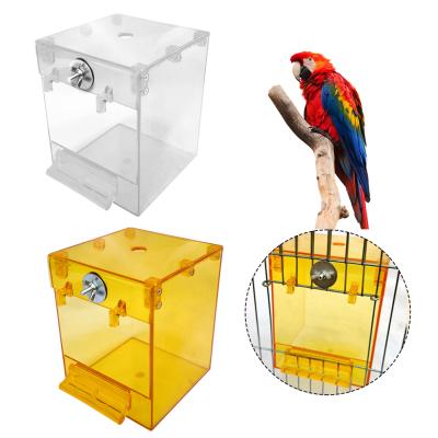 China Automatic Hanging Bird Feeder Food Container Accessories Outdoor Waterproof Feeder For Birdcage for sale