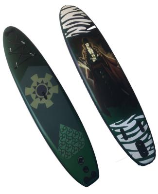 China Green Color Unisex Offshore Waters Drop Stitch Unisex Full Printed Surf Boards Inflatable Sip Boards for sale