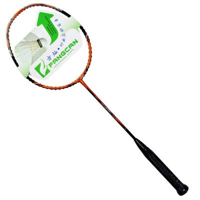 China Eastic & Durable Professional 100% Carbon Graphite Badminton Racket Orange Color For Offensive Player for sale