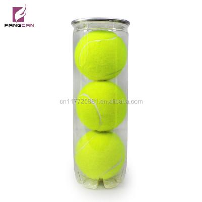 China 45% Wool + 45% Wool Tournament Rubber Custom Printed Rubber Tennis Ball With Boxes Packing for sale