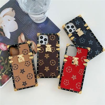 China Hot Selling Luxury Leather Phone Cases Women Square Shockproof Cases For Iphone 11 xs max 11pro 11pro xr for sale