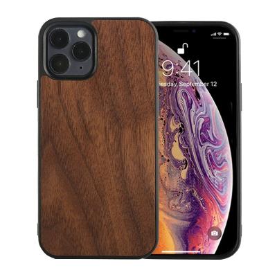 China High Quality Anti-fall White Cell Phone Natural Wood Case For iPhone 13 12 11 XS MAX PC Cover Case TPU for sale