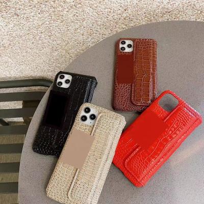 China Shockproof Crocodile Alligator Leather Pattern Embossed Fake Crocodile Pattern Mobile Cell Phone Case Cover For Iphone 12 13 for sale