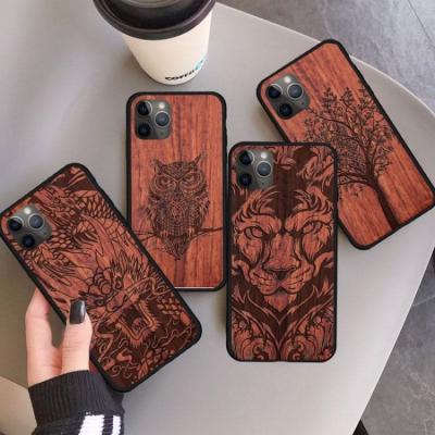 China Shockproof Natural Wooden Luxury Phone Shell Pattern Texture Wooden Phone Cases With Laser Printer For iphone 13 pro for sale