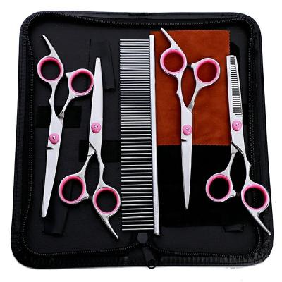 China Durable Professional Pet Beauty Haircut Scissors Grooming Scissor Set For Dogs Cats for sale