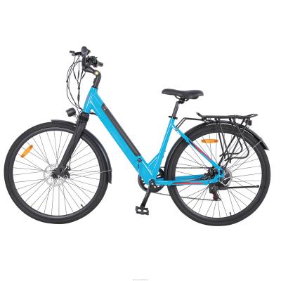 China Lady Bike 700C European Electric Bikes 250W Motor Trekking Bike 250W Aluminum Alloy ES002 Elyxon 2021 Market 36V Electric Bicycle for sale