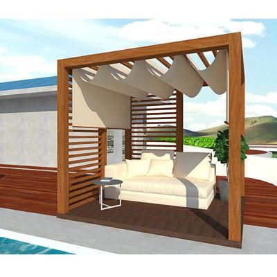 China Pergola de madera de plástico de cubierta compuesta de pergola ligera en venta