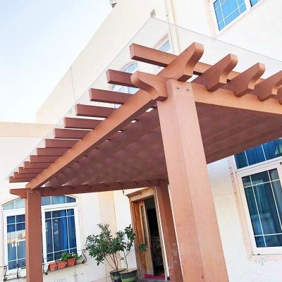 China Custom WPC Pergola Waterproof Modern Wood Pergola Low Maintenance for sale