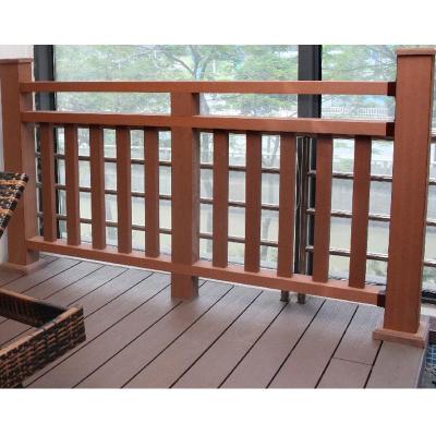 China Op maat gemaakte WPC handrailings UV-bestendige balustrade WPC gerecycleerde materialen Te koop