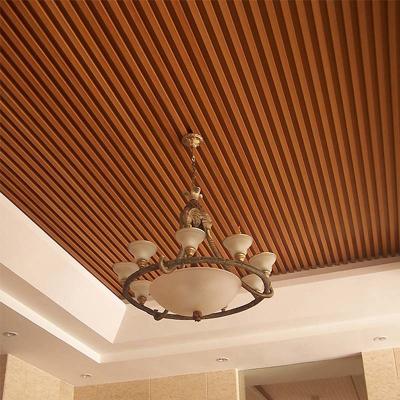 Cina pannello di soffitto in legno plastico composito standard pannello di WPC per soffitto in vendita