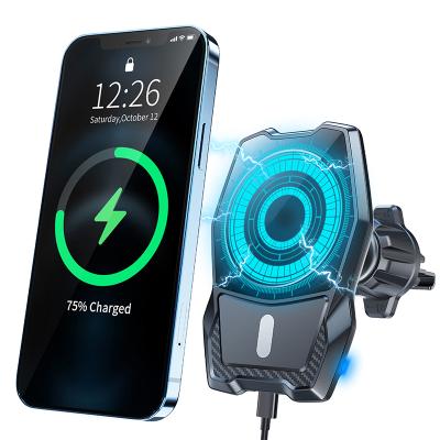 China QC3.0 15W Cell Phone Sensor Mobile Phone Fast Charging Smart Holder for Magnetic Mount iPhone Car Air Wireless Charger Charger for sale