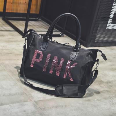 China Lady Custom Pink Spend Night Bags Duffle Yoga Gym Bag 4 PINK Color for sale