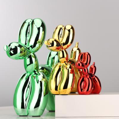 China Europe Resin Open Shiney Plating Statue Balloon Dog High Quality Toy for sale