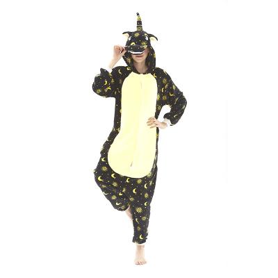 China Unisex Cartoon Unicorn Onesie Pajamas Flannel Pajamas Wholesale Plus Size Cartoon Funny Pajamas Costume for sale