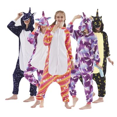 China Dropshipping Cheap QUICK DRY Christmas Animal Pajamas Suit Star Uniocrn Flannel Onesie Pajamas Sleepwear for sale