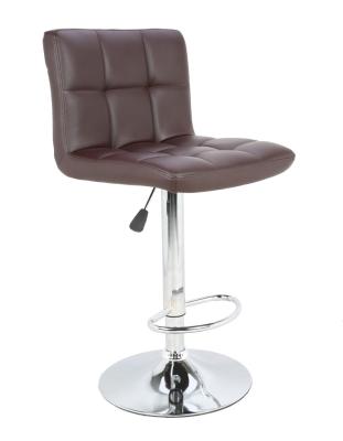 China High back seat fashion PU leather covered back bar stool Popular commercial back high furniture rotating bar stool for sale