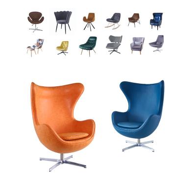 China Hot Sale Customized Leisure Chrome Living Room Legs Synthetic Leather Modern Shaped Chair for sale