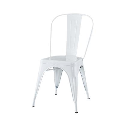 China Wholesale White Metal Chair Powder Coating Large Quantity Metal Loading Chair for sale