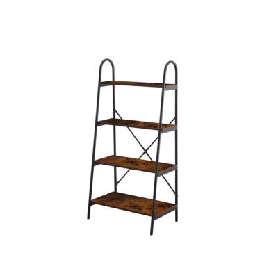 China Simple Design Folding Convertible Wooden Shelves 4 Tiers Bookcase Cabinet Partition Shelf for sale