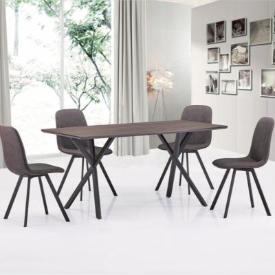 China Modern wood effect dining table and chairs dining table high quality set advanced dining room furniture for sale