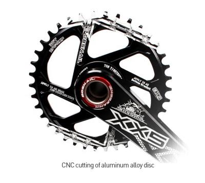 China Mountain Bikes SNAIL Alloy Bicycle Sprocket MTB 28T 38T Variable Speed ​​GXP Disc Tooth Plate Ultralight Aluminum Crank Set Fat Bike Crank for sale