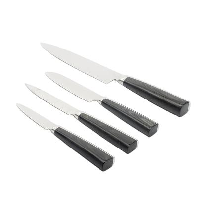 China Durable Damascus Kitchen Knife Set With Wooden Pakka Handle Stainless Steel Knife Set Damascus Knife for sale