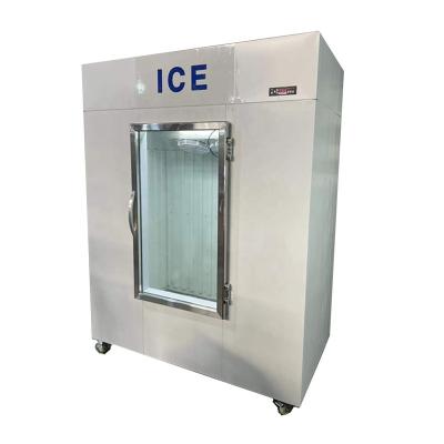 China Indoor Cooling Freezer Fan Single-temperature Ice Cube Storage Bin Refrigerator Door Display Vertical Glass Freezer for sale