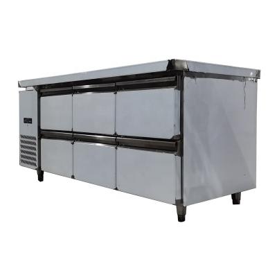 China Commercial Single-temperature Restaurant Kitchen Under Counter Bench Drawer Fridge Stainless Steel Workbench Fridge for sale