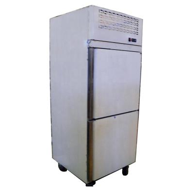 China Single-temperature Stainless Steel Double Door Restaurant Refrigerator Hotel Upright Commercial Kitchen Freezer for sale