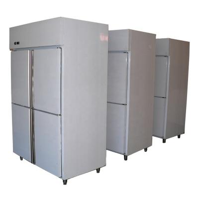 China Upright Commercial Single-temperature 4-Door Stainless Steel Refrigerator and Freezer for sale