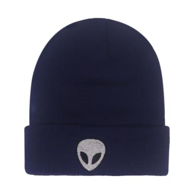 China COMMON Online Shopping Terry Bucket Hat Cotton Material Windproof Knit Beanie Hat With Alien Ghost for sale