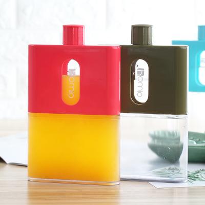 China 2021 Korea new style creative transparent outdoor portable book sustainable plastic hip flask wine notebook sports water kettle bottle for sale