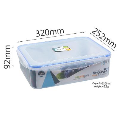 China 5300ML Kitchen Box Storage Containers High Quality Microwavable Clear Plastic Pet PP Bpa Free Food Container Airtight for sale