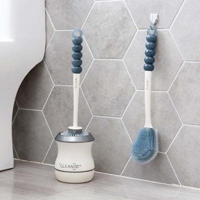 China 2021 good quality viable bathroom accessary toilet cleaning long handle deep corner toilet brush cleanier brush for sale