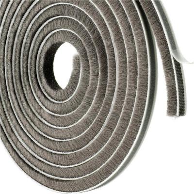 China Sliding Sash Wool Pile Weather Stripping Self Adhesive Anti Collision for sale