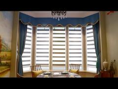 Luxury Fabric Blackout Zebra Roller Blinds Rope Control For Windows