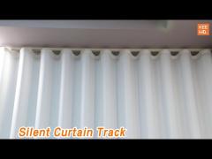 Ceiling Mounted Silent Curtain Track Aluminum Curved For Shower