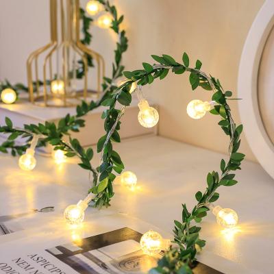 China New LED Icicle Light Simulation Rattan LED Series Light String Room Decoration Floral Bubble Ball Light for sale