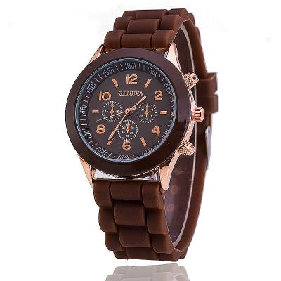 China Fashion Geneva calendar brand full silicone watch women's quartz women's watch sports silicone watch for sale