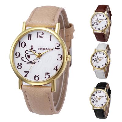 China Custom Genuine Leather Logo Watch Women's Wristwatch Genuine Leather Water Resistant Business Fashion Style Watch Ladies for sale