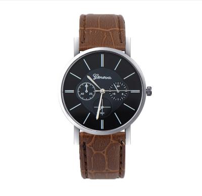 China Alarm GENEVA fashion in Geneva men's watch business ultra-thin men's watch casual simple quartz men's watch for sale