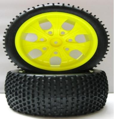 China Model RC Car Parts of RC 1/10 Truck Tire with Rubber Tires and Plastic Wheels 8067 for sale